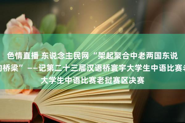 色情直播 东说念主民网 “架起聚合中老两国东说念主民意灵的桥梁” ——记第二十三届汉语桥寰宇大学生中语比赛老挝赛区决赛